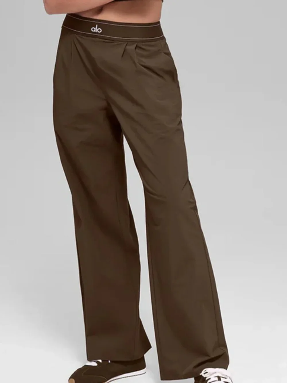๐ALO Yoga Women's Espresso Wide-Leg Straight Suit Up Pants ๐ 30โ Inseam | New - Picture 7 of 8
